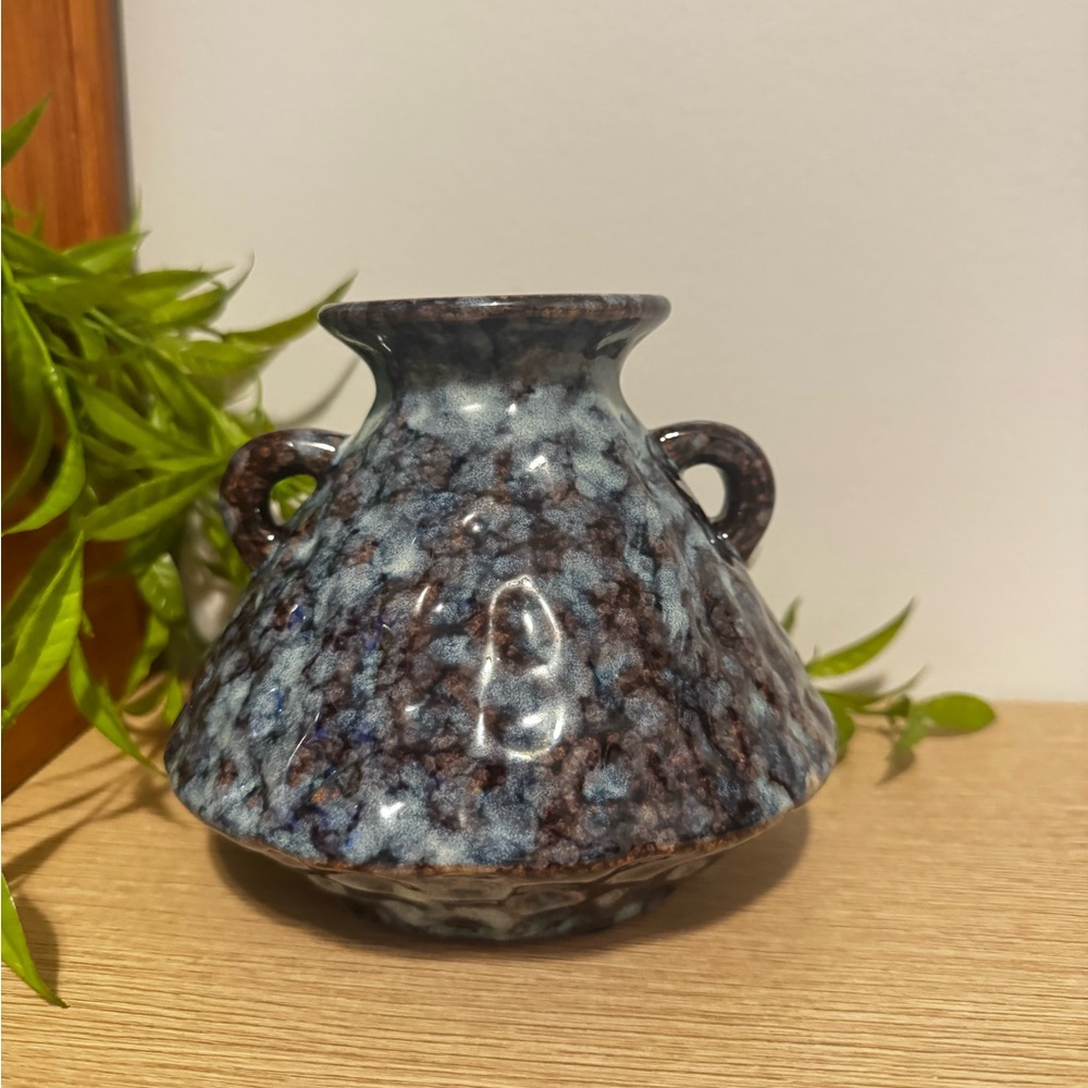 Blue and Brown Ceramic Vase